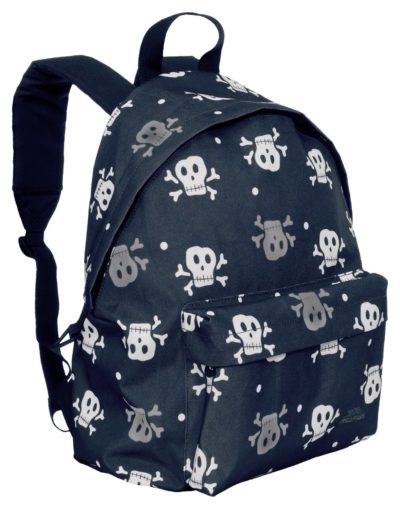 Trespass Black & Grey Skulls Backpack.